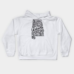 50 States - Mandala Alabama Kids Hoodie